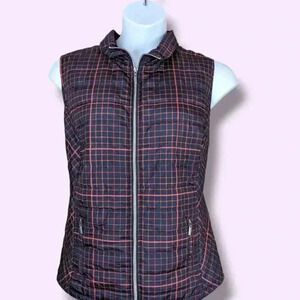 CJ Banks Plaid Puffy Vest